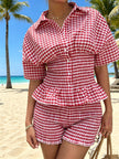 Red And White Plaid