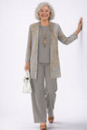 Womens Casual 3-Piece Set With 3D Print