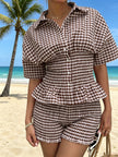 Coffee White Plaid